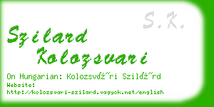 szilard kolozsvari business card